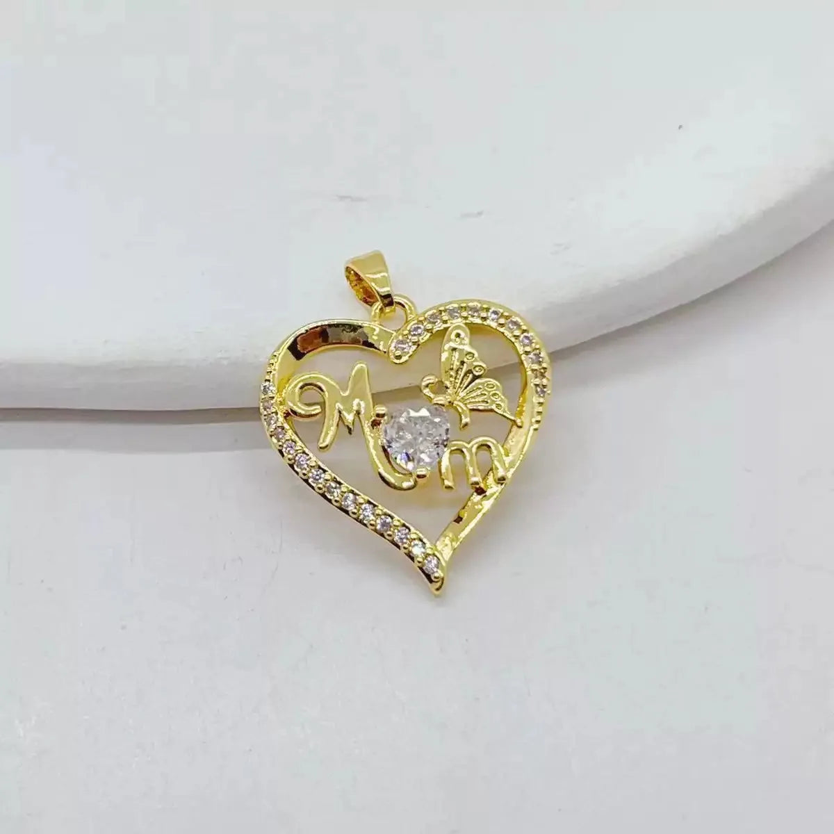 Heart Copper Zircon Pendant Necklaces With Cute Bear Rose Flower Gift Box New Christmas Friends Birthday Valentine Gifts