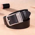 Leather Men's Belt Fashion Metal Alloy Pin Buckle Adult Luxury Brand