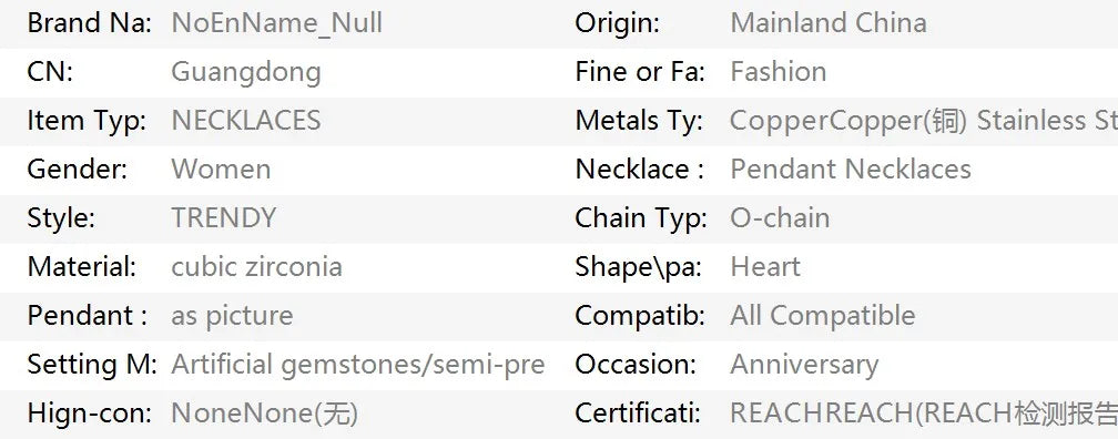 Heart Pendant Birthstone Necklaces For Women With Rose Gift Box Stainless Steel Chain Fashion Mom Christmas Gifts Jewelry