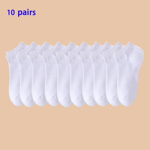 4/5/10/20/40 Pairs of Solid Color Socks, Soft and Lightweight Ankle